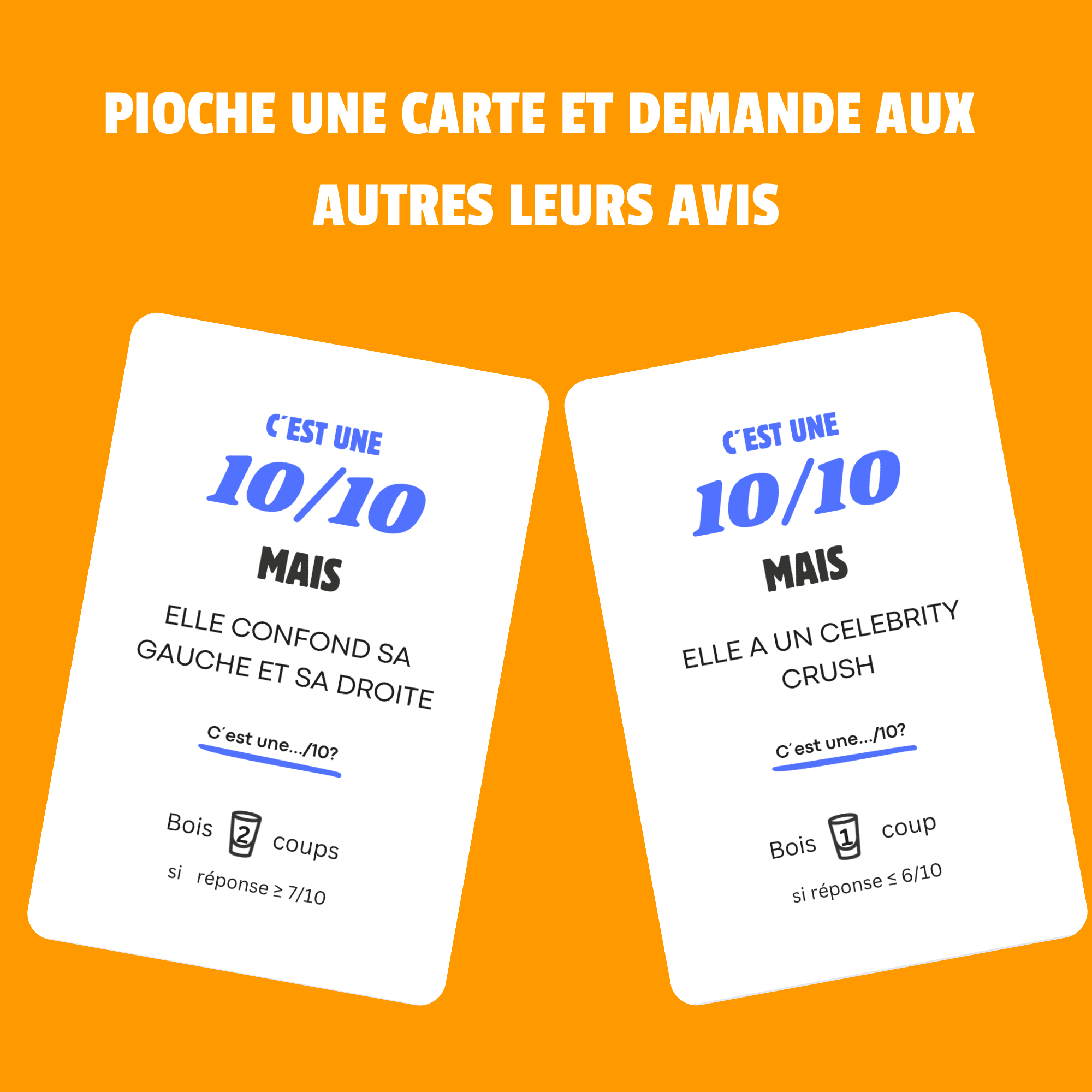 Jeu de cartes à boire C'est une 10/10 Mais - vue 2