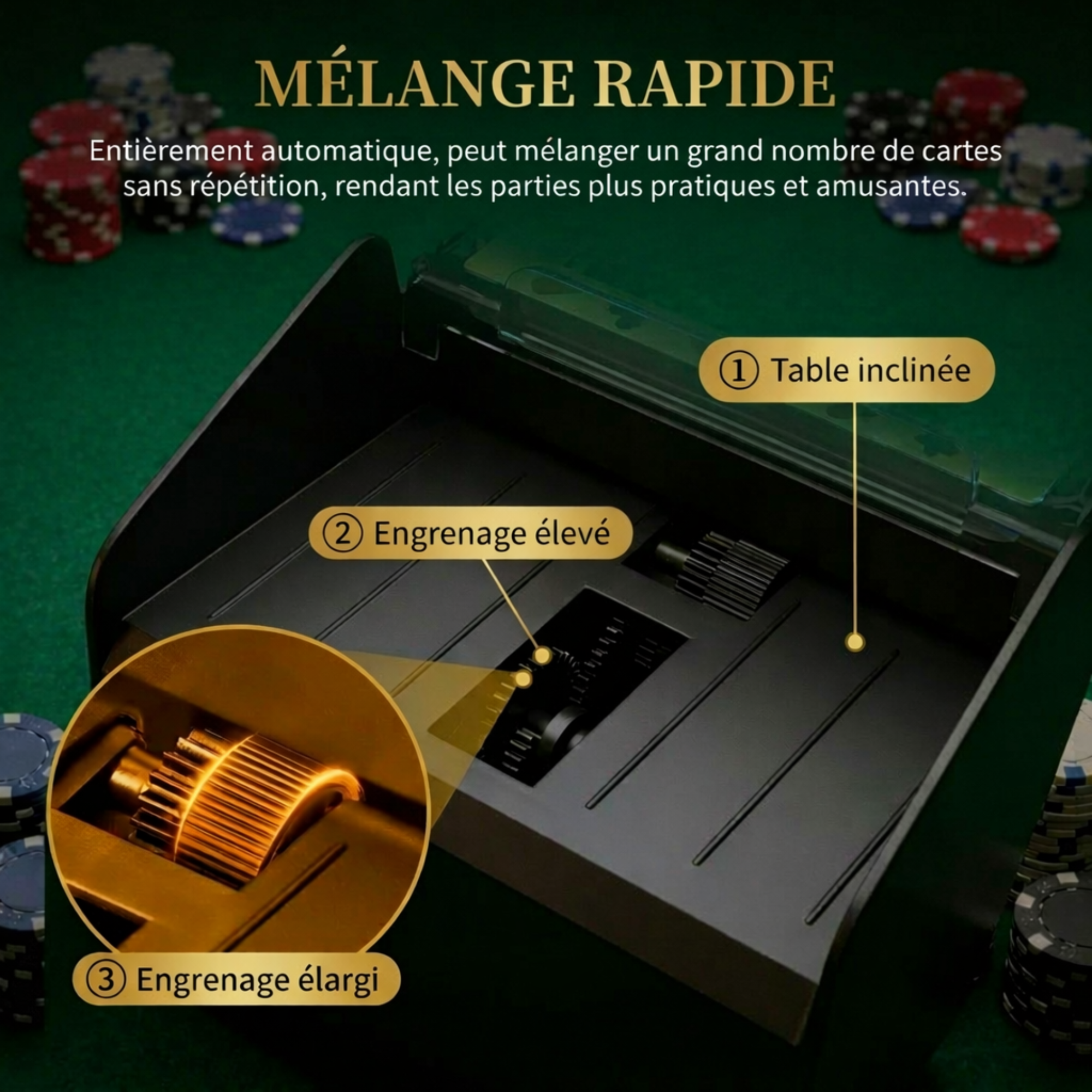 Mélangeur de Cartes Automatique Électrique