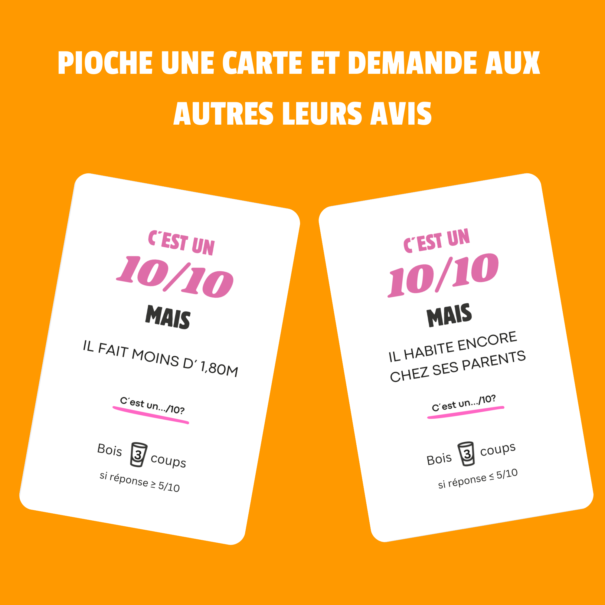 Jeu de cartes à boire C'est un 10/10 Mais - vue 2