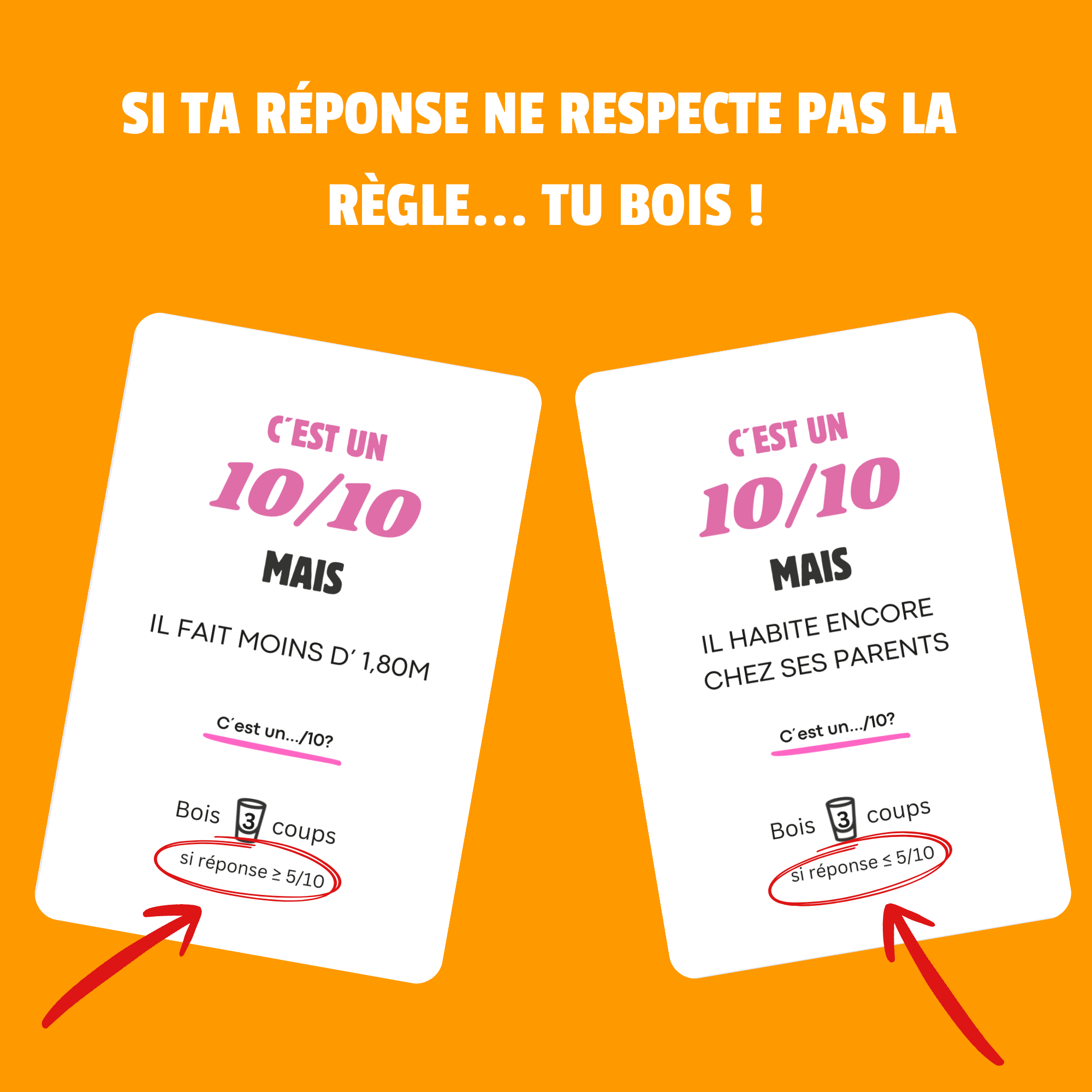 Jeu de cartes à boire C'est un 10/10 Mais - vue 3