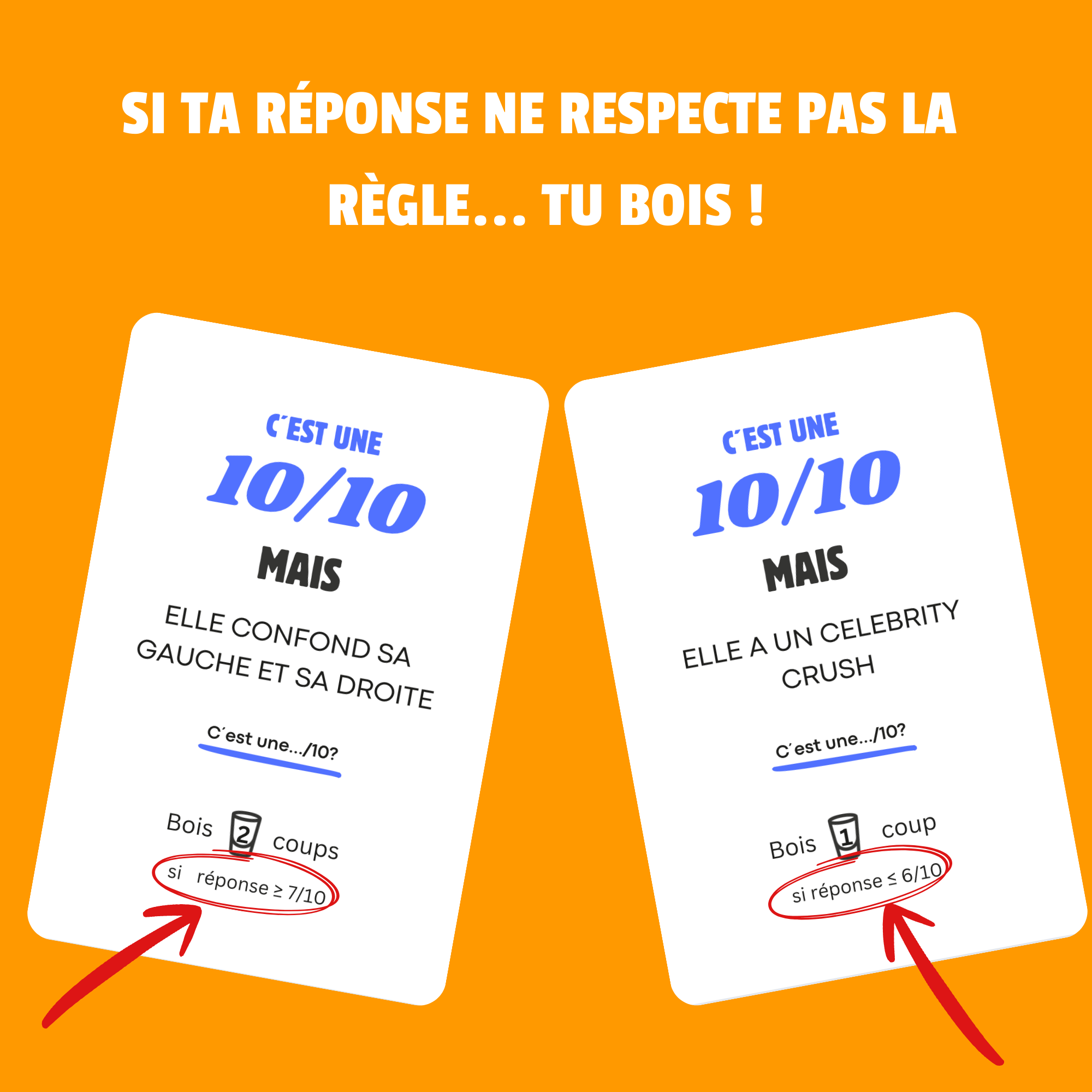 Jeu de cartes à boire C'est une 10/10 Mais - vue 3