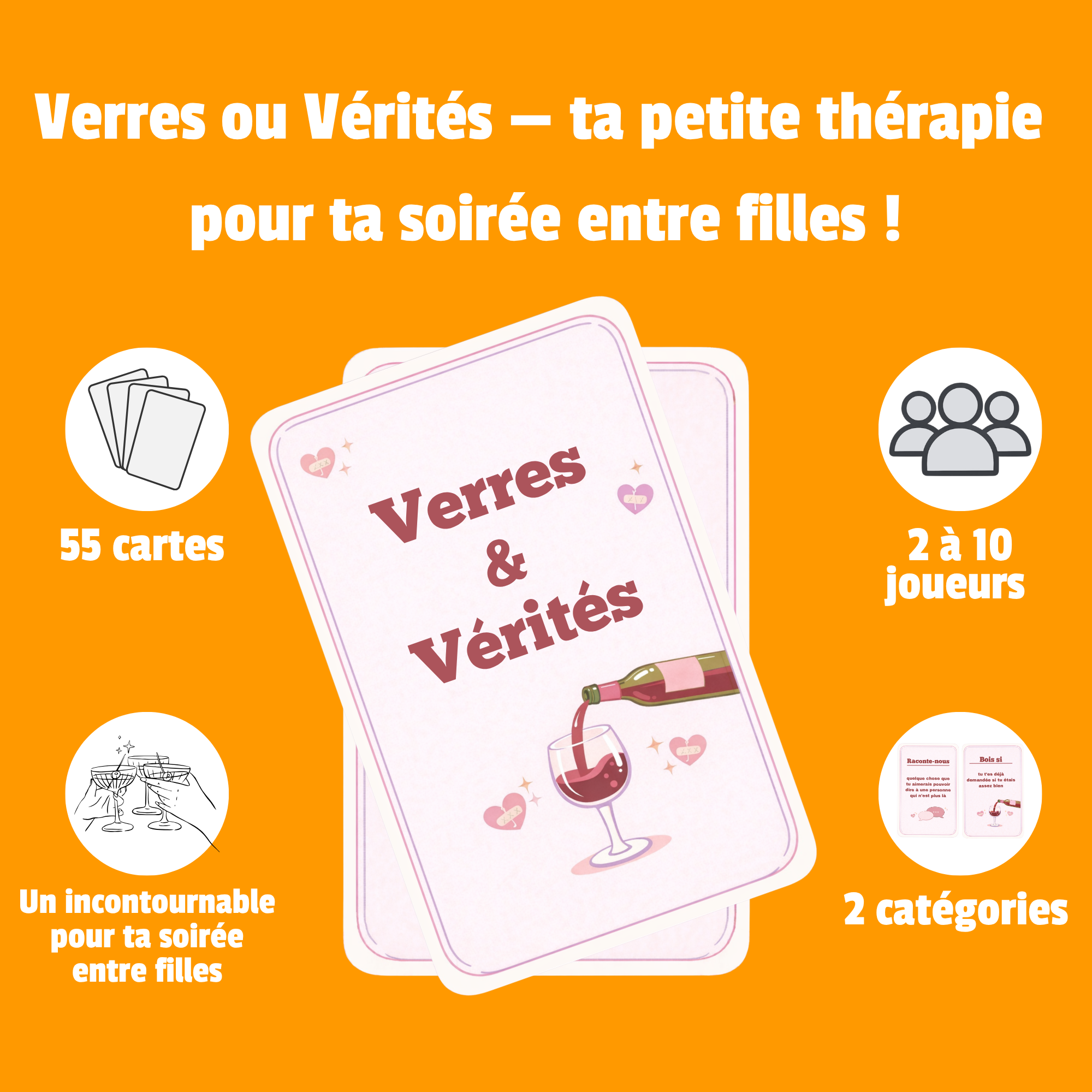 Jeu de cartes Verres ou Vérités - vue 2